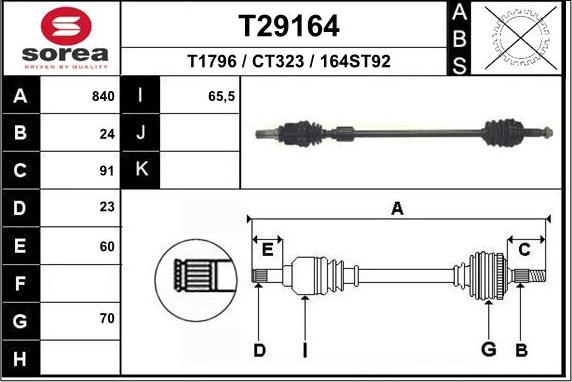 EAI T29164 - Piedziņas vārpsta ps1.lv