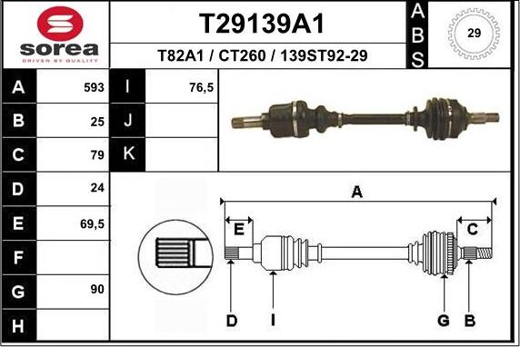 EAI T29139A1 - Piedziņas vārpsta ps1.lv