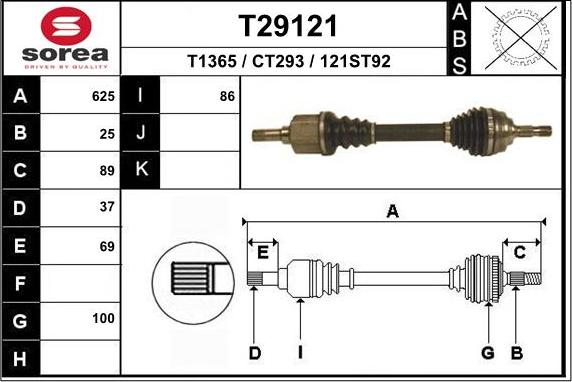 EAI T29121 - Piedziņas vārpsta ps1.lv