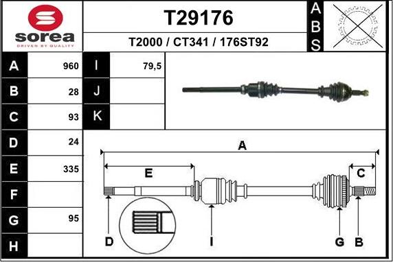 EAI T29176 - Piedziņas vārpsta ps1.lv