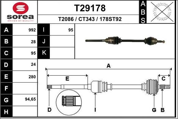 EAI T29178 - Piedziņas vārpsta ps1.lv