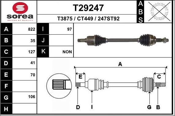 EAI T29247 - Piedziņas vārpsta ps1.lv