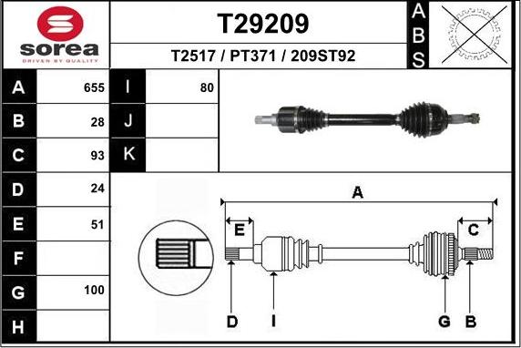 EAI T29209 - Piedziņas vārpsta ps1.lv