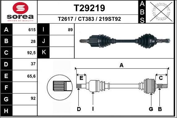 EAI T29219 - Piedziņas vārpsta ps1.lv