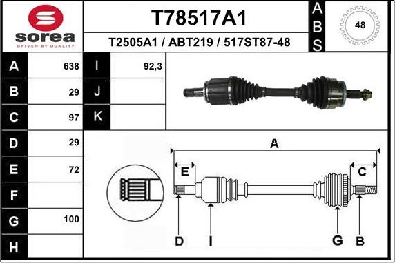 EAI T78517A1 - Piedziņas vārpsta ps1.lv