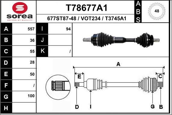 EAI T78677A1 - Piedziņas vārpsta ps1.lv