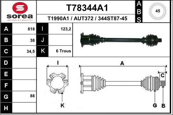 EAI T78344A1 - Piedziņas vārpsta ps1.lv