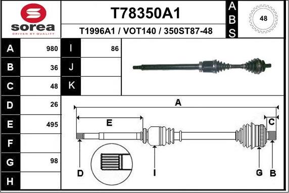 EAI T78350A1 - Piedziņas vārpsta ps1.lv