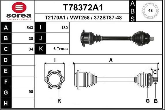 EAI T78372A1 - Piedziņas vārpsta ps1.lv