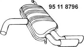 Eberspächer 95 11 8796 - Izplūdes gāzu trokšņa slāpētājs (pēdējais) ps1.lv