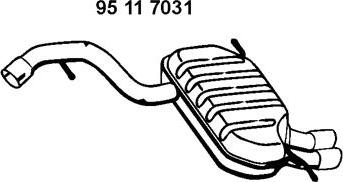 Eberspächer 95 11 7031 - Izplūdes gāzu trokšņa slāpētājs (pēdējais) ps1.lv