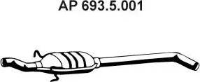Eberspächer 693.5.001 - Vidējais izpl. gāzu trokšņa slāpētājs ps1.lv