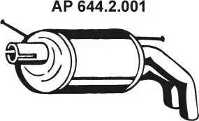 Eberspächer 644.2.001 - Izplūdes gāzu trokšņa slāpētājs (pēdējais) ps1.lv