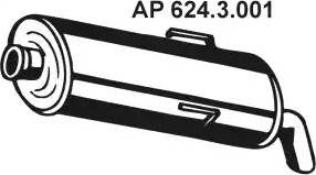 Eberspächer 624.3.001 - Izplūdes gāzu trokšņa slāpētājs (pēdējais) ps1.lv