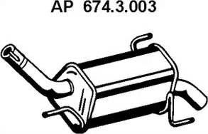 Eberspächer 674.3.003 - Izplūdes gāzu trokšņa slāpētājs (pēdējais) ps1.lv