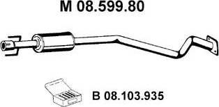 Eberspächer 08.599.80 - Vidējais izpl. gāzu trokšņa slāpētājs ps1.lv