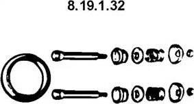 Eberspächer 8.19.1.32 - Montāžas komplekts, Izplūdes caurule ps1.lv