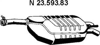 Eberspächer 23.593.83 - Izplūdes gāzu trokšņa slāpētājs (pēdējais) ps1.lv