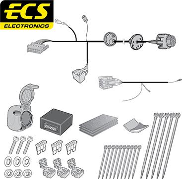 ECS AU06707U - Elektrokomplekts, Piekabes aprīkojums ps1.lv