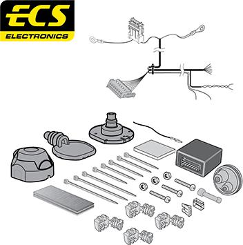 ECS BW008B1U - Elektrokomplekts, Piekabes aprīkojums ps1.lv