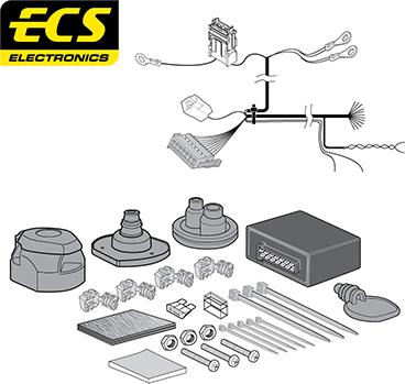 ECS BW008D1U - Elektrokomplekts, Piekabes aprīkojums ps1.lv