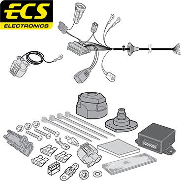 ECS PE059D1U - Elektrokomplekts, Piekabes aprīkojums ps1.lv