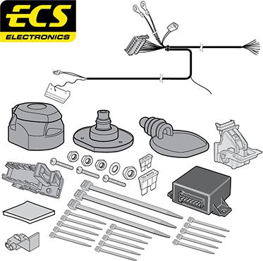 ECS PE064D1U - Elektrokomplekts, Piekabes aprīkojums ps1.lv