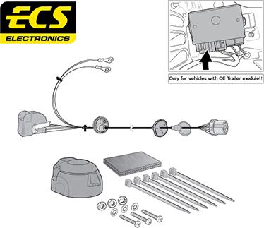 ECS VW26813MU - Elektrokomplekts, Piekabes aprīkojums ps1.lv