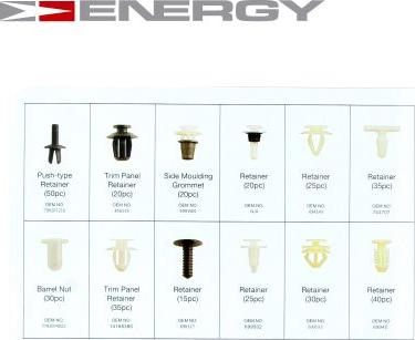 ENERGY NE00772 - Fiksējošo skavu komplekts, Virsbūve ps1.lv