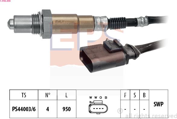 EPS 1.998.498 - Lambda zonde ps1.lv