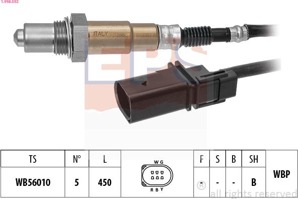 EPS 1.998.592 - Lambda zonde ps1.lv