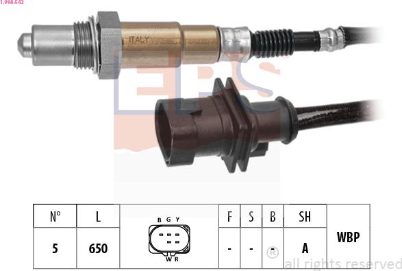 EPS 1.998.542 - Lambda zonde ps1.lv