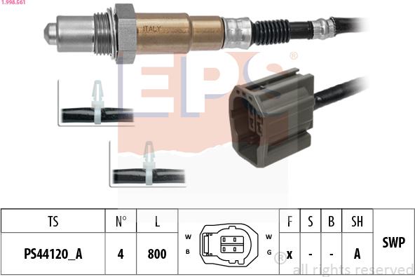 EPS 1.998.561 - Lambda zonde ps1.lv