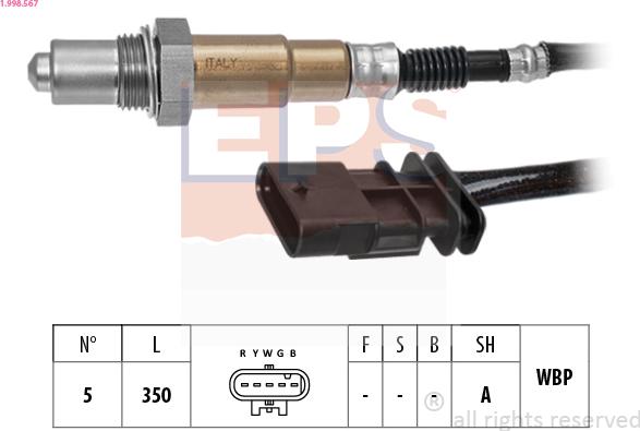 EPS 1.998.567 - Lambda zonde ps1.lv