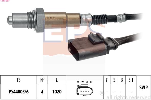 EPS 1.998.507 - Lambda zonde ps1.lv