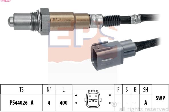 EPS 1.998.537 - Lambda zonde ps1.lv