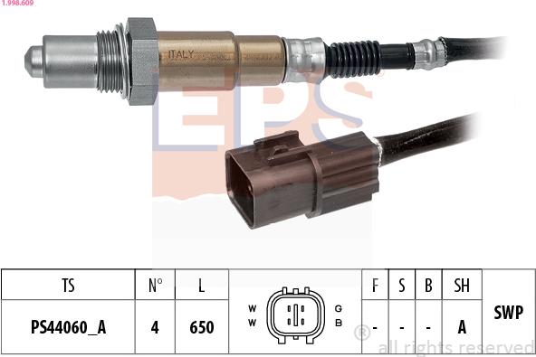 EPS 1.998.609 - Lambda zonde ps1.lv