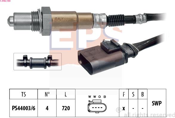 EPS 1.998.190 - Lambda zonde ps1.lv