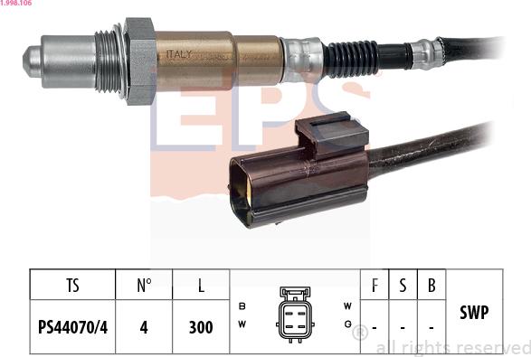 EPS 1.998.106 - Lambda zonde ps1.lv