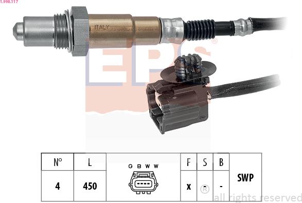 EPS 1.998.117 - Lambda zonde ps1.lv