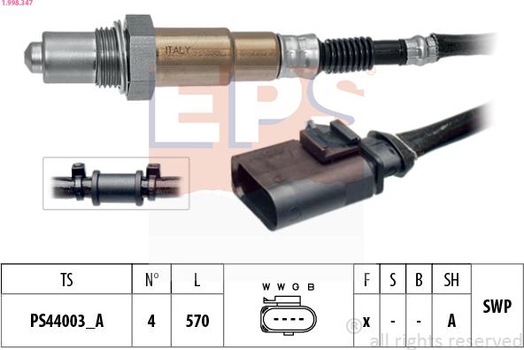 EPS 1.998.347 - Lambda zonde ps1.lv