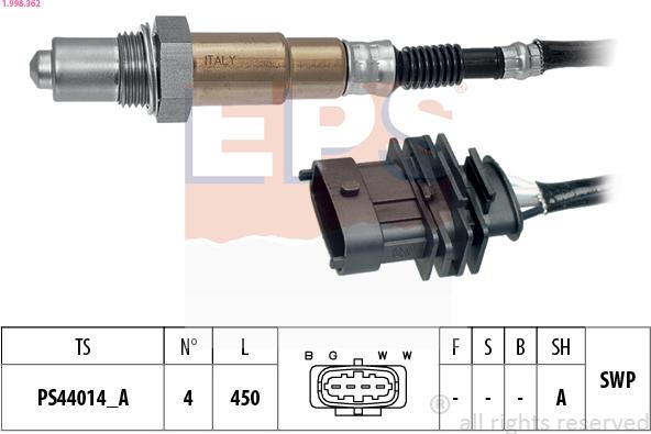 EPS 1.998.362 - Lambda zonde ps1.lv