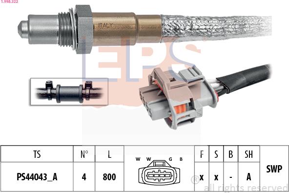 EPS 1.998.322 - Lambda zonde ps1.lv