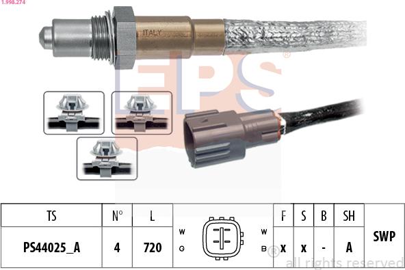 EPS 1.998.274 - Lambda zonde ps1.lv