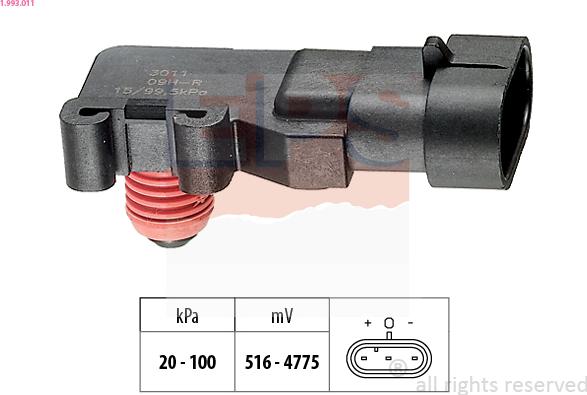 EPS 1.993.011 - Gaisa spiediena devējs, Augstuma regulēšana ps1.lv