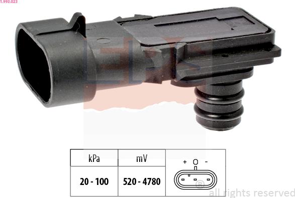 EPS 1.993.023 - Gaisa spiediena devējs, Augstuma regulēšana ps1.lv