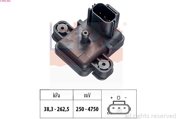 EPS 1.993.355 - Gaisa spiediena devējs, Augstuma regulēšana ps1.lv