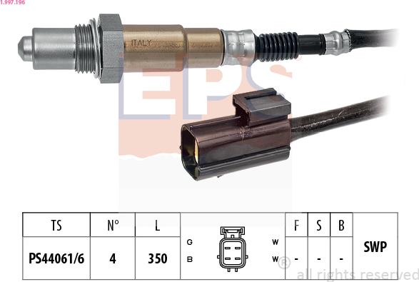 EPS 1.997.196 - Lambda zonde ps1.lv