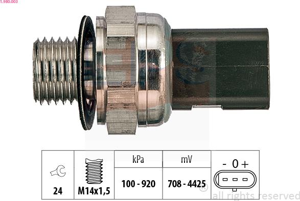 EPS 1.980.003 - Devējs, Eļļas spiediens ps1.lv