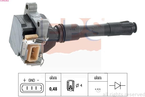 EPS 1.970.412 - Aizdedzes spole ps1.lv